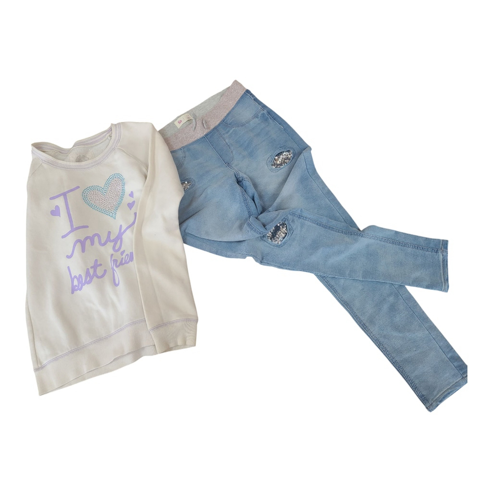 SO Brand Jeggings Outfit Size 14 Sequined Patches